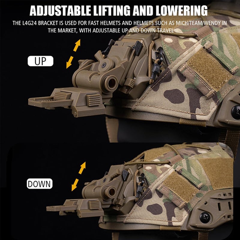 AZB Tactical Helmet Night Vision Goggles Mount L4G24 NVG Mount for PVS 15/18 GPNVG18 - Image 2